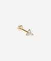 MARIA TASH 18CT LARGE DIAMOND TRINITY SINGLE THREADED STUD EARRING,000701517