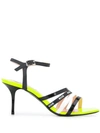 MSGM STRAPPY 75MM PATENT-LEATHER SANDALS