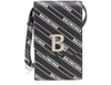 BALENCIAGA B LEATHER MINI BAG,600201-1NH6Y/BLACK/WHITE