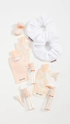 KITSCH TRAVEL SET BLUSH X WHITE TOWEL SCRUNCHIE