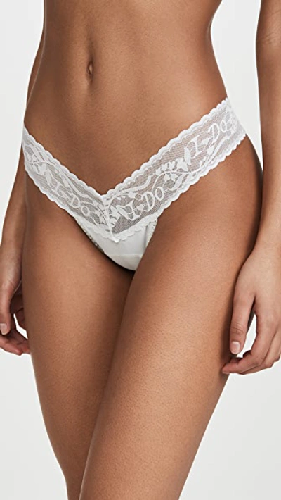 Hanky Panky I Do" Lace Low-rise Thong" In White