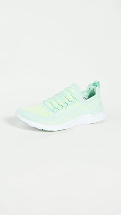 Apl Athletic Propulsion Labs Techloom Breeze Sneakers In Peppermint/energy/white