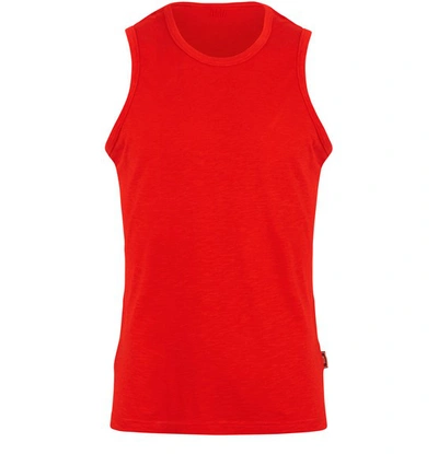 Ami Alexandre Mattiussi Logo Tab Tank Top In Red