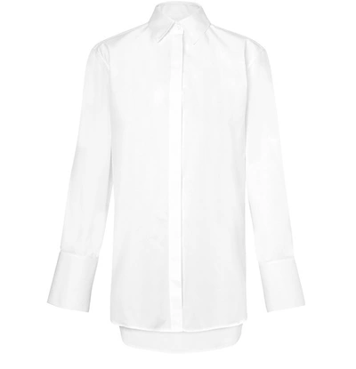 The Row Cody Oversized Cotton-poplin Shirt In Optic White