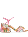 FENDI PROMENADE FLORAL PRINT SANDALS