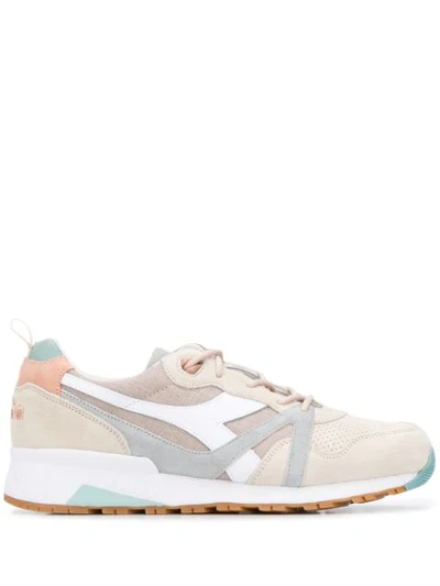 Diadora Paneled Trainers In White