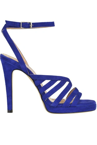 Giampaolo Viozzi Sandali In Suede In Blue