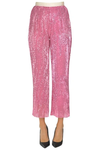 Sweet Matilda Sequined Trousers In Pink