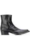 ACNE STUDIOS SQUARE-TOE ANKLE BOOTS