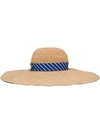 PRADA WOVEN RAFFIA HAT