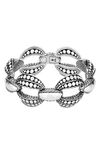 John Hardy Sterling Silver Hammered Dotted Large Link Bracelet In Silver