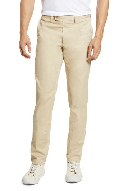 Bugatchi Slim Fit Poplin Chinos In Sand