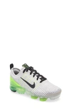 Nike Air Vapormax Flyknit Sneaker In Vast Grey/ Noir/ Green/ White