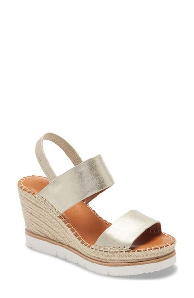 Gentle Souls By Kenneth Cole By Kenneth Cole Elyssa Two-band Wedge Sandals Women's Shoes In Ice