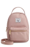 Herschel Supply Co Nova Crossbody Backpack In Ash Rose