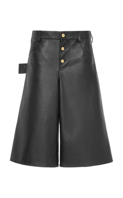 Bottega Veneta Flared Knee-length Shorts In Black