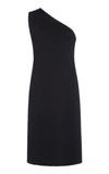 Bottega Veneta One Shoulder Twisted Dress In Black