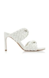 Bottega Veneta The Curve Padded Intrecciato Leather Mules In Blue,neutral