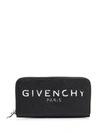 GIVENCHY Givenchy Logo Print Zip Around Wallet