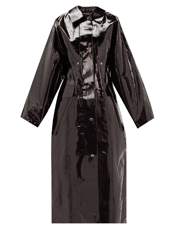 Kassl Editions Detachable-sleeve Pvc-coated Raincoat In Black | ModeSens