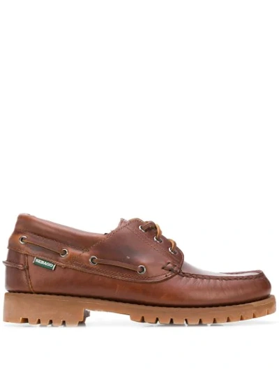 Sebago Acadia Lace-up Loafers In Brown