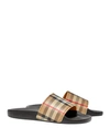 Burberry Unisex Mini Furley Vintage Check Slide Sandals - Toddler, Little Kid In Beige
