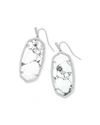 Kendra Scott 14k Gold Plated Elle Drop Earrings In Clear