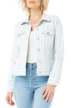 Liverpool Los Angeles Classic Jean Jacket In Dawn Blue Dotted Stripe In Dwn Blue Dot Stripe