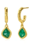 MONICA VINADER SIREN MINI NUGGET DROP EARRINGS,GP-EA-SIMN-GRO