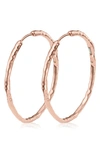 Monica Vinader Rose Gold Plated Vermeil Silver Siren Muse Large Hoop Earrings In Rose Gold