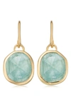 MONICA VINADER SIREN BEZEL SET DROP EARRINGS,GP-EA-SWER-CAM