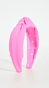 Lele Sadoughi Scuba Knit Knotted Headband In Magenta