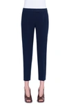 Akris Punto Frankie Straight-leg Cotton-stretch Cropped Pants In Navy
