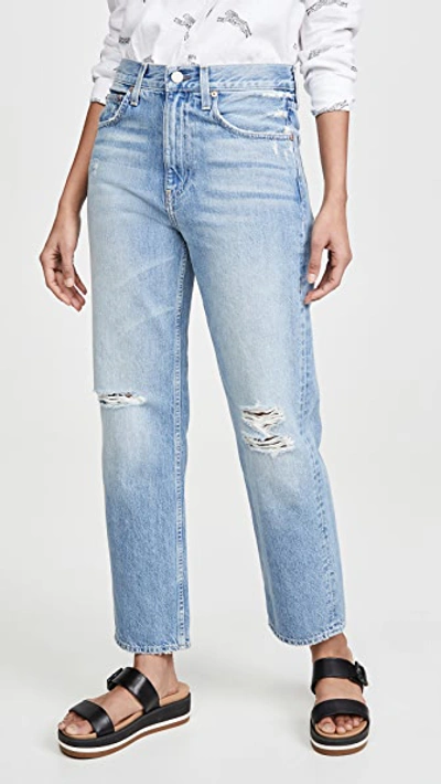 Trave Riley '90s Ripped High Waist Ankle Straight Leg Jeans In Time After Time