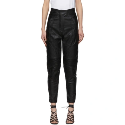 Stella Mccartney Black Faux-leather Alter Trousers
