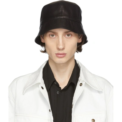 Loewe Logo-patch Zip-detail Bucket Hat In Black