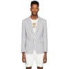 DOLCE & GABBANA WHITE STRIPED BLAZER