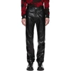 GIVENCHY GIVENCHY BLACK LEATHER PERFORATED SQUARE trousers
