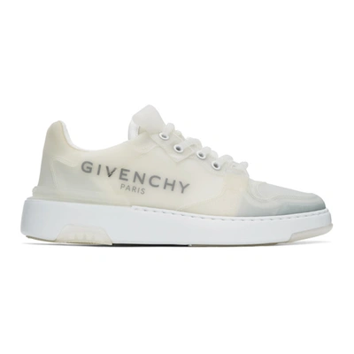 Givenchy White Wing Low Transparent Sneakers In White