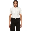 AMI ALEXANDRE MATTIUSSI AMI ALEXANDRE MATTIUSSI OFF-WHITE FITTED T-SHIRT