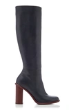 MARINA MOSCONE LEATHER KNEE-HIGH BOOTS,776859