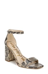 Sam Edelman Daniella Ankle Strap Sandal In Snake Print Leather