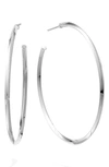 Lana Jewelry Pointed Royale Hoop Earrings In White Gold