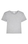 Topshop Everyday Crewneck Tee In Grey Marl