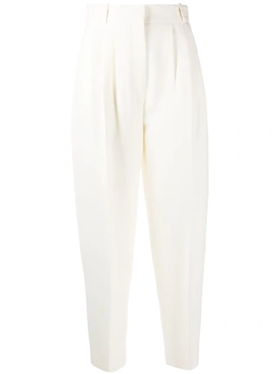Alexander Mcqueen Ivory Tapered Wool-blend Trousers