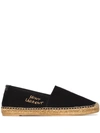 Saint Laurent Logo-embroidered Espadrilles In Black