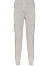 Maison Kitsuné Logo-appliqued Cotton Sweatpants In Grey