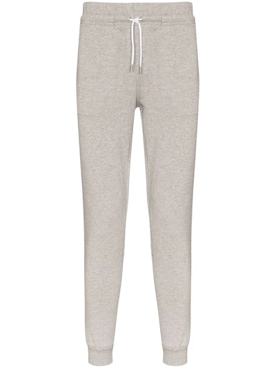 Maison Kitsuné Logo-appliqued Cotton Sweatpants In Grey