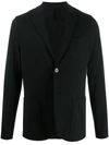Harris Wharf London Textured Relaxed Blazer In Black