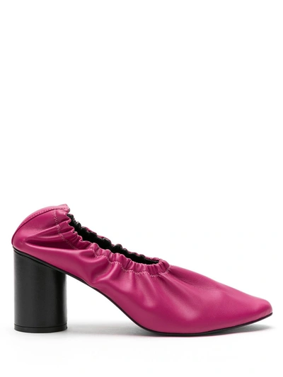 Gloria Coelho Ruched Leather Pumps In Pink